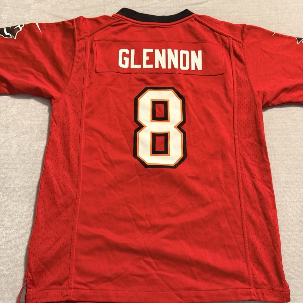 Nike Buccaneers Mike Glennon #8 Red NFL On Field  Youth Jersey Large
